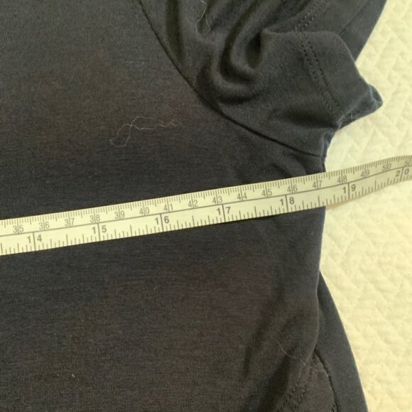 karl Lagerfeld Black T-Shirt Top Lace Hemline with Crossover Detail Size… - Picture 8 of 11